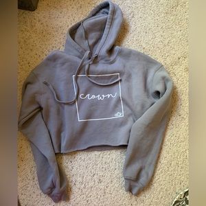 Carolina crown drum corps cropped gray sweatshirt